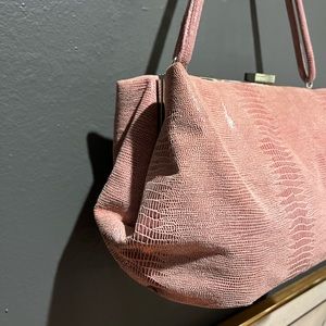 Soft snake skin print handbag